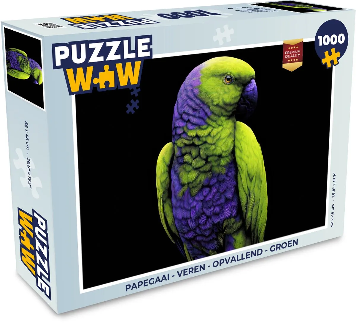 PuzzleWow Papegaai Legpuzzel 1000 Stuks - Groen