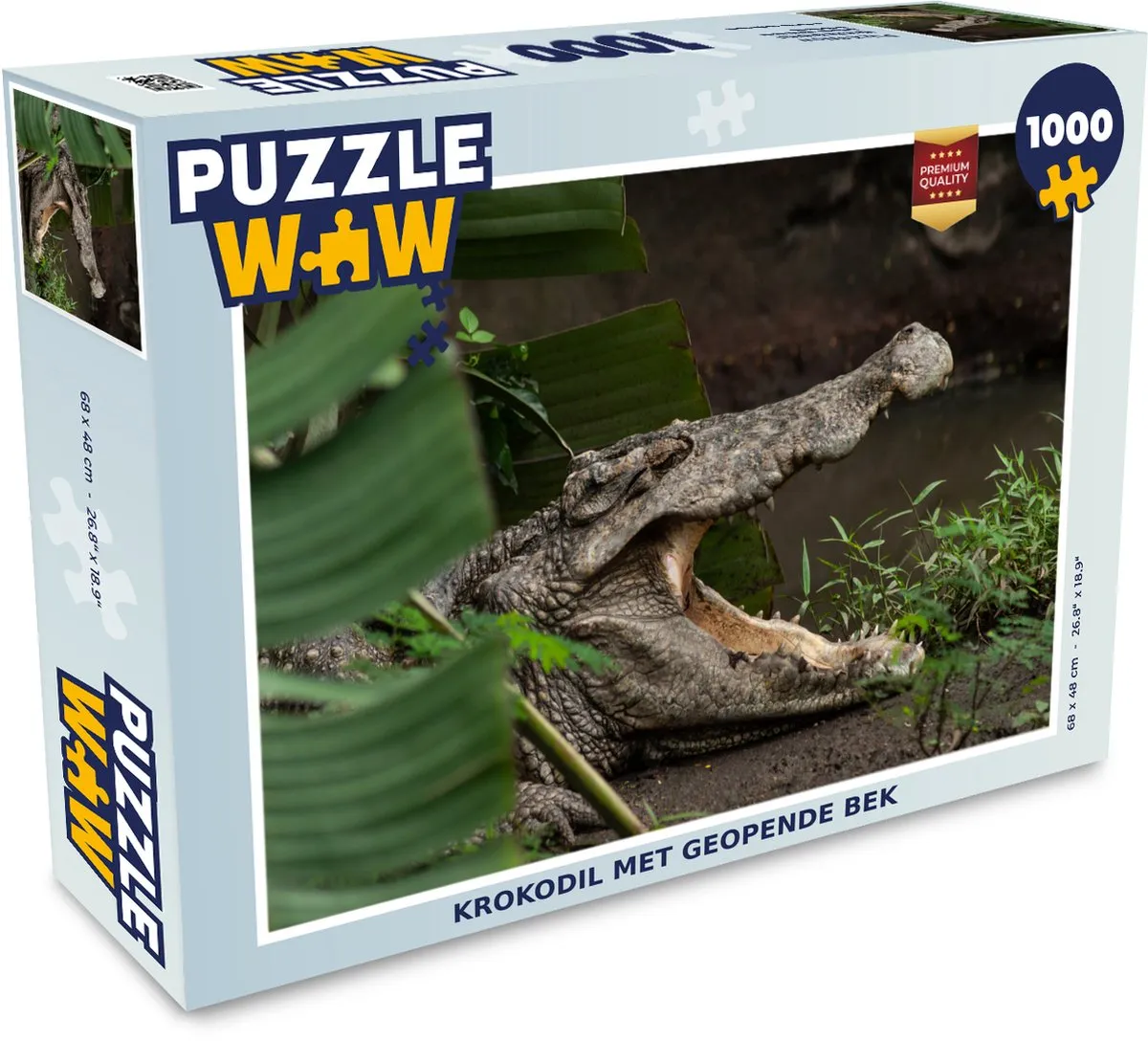 PuzzleWow Krokodil Legpuzzel 1000 Stuks - Multicolor
