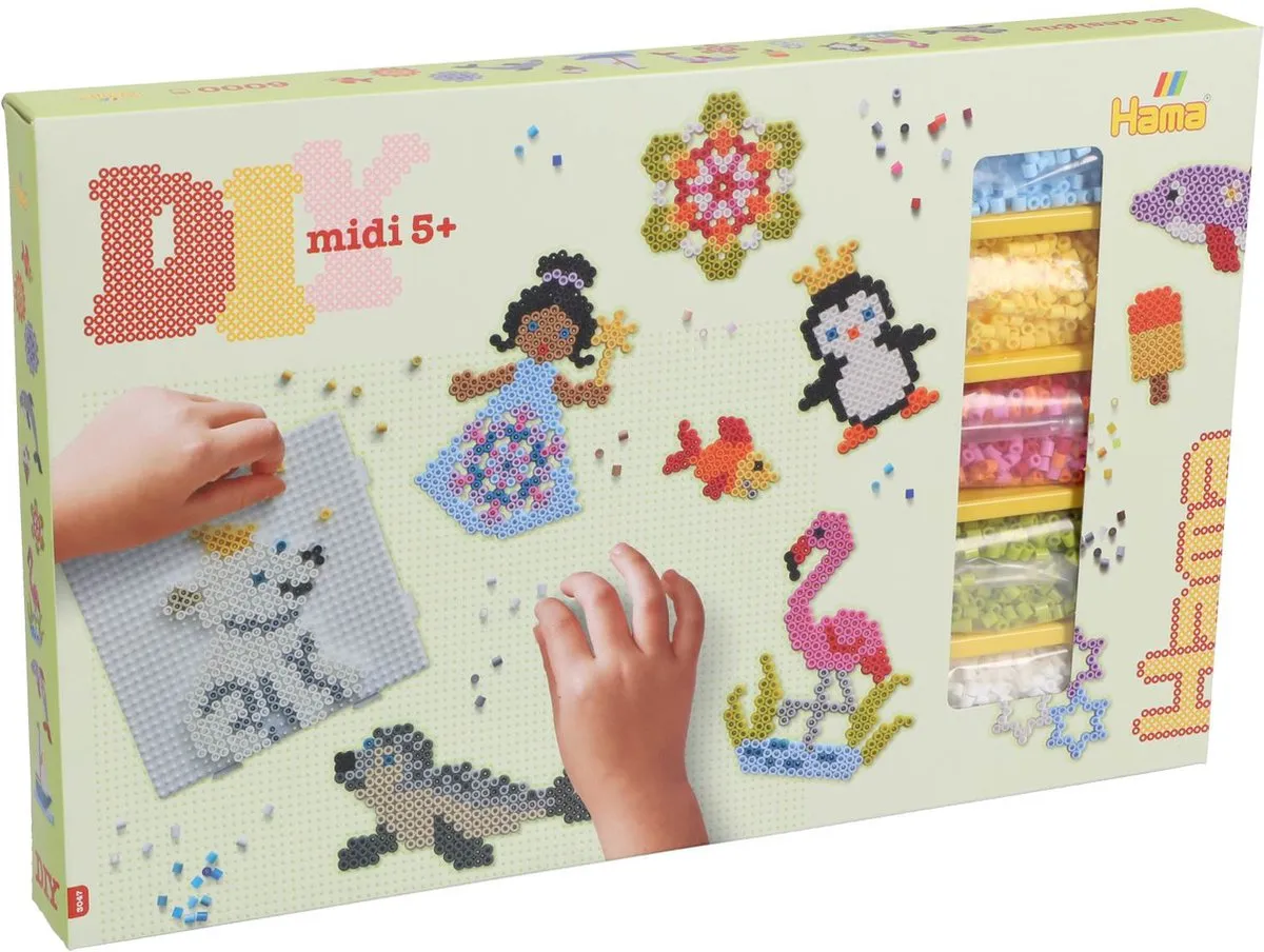 Hama Stijkkralen Midi Mega Box 6000 Stuks - Multicolor