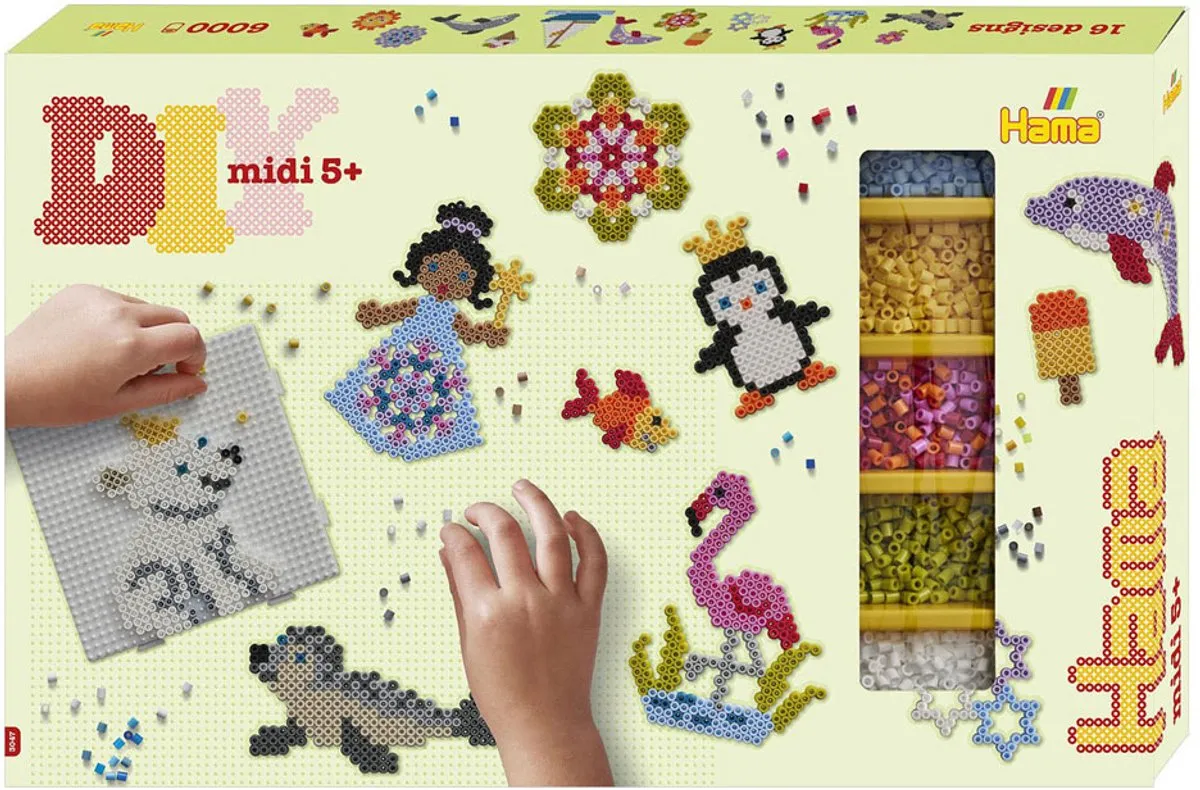 Hama Stijkkralen Midi Mega Box 6000 Stuks - Multicolor - afbeelding 6 van 6