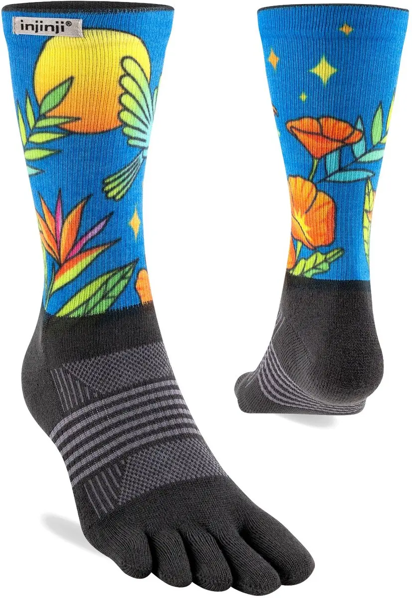 Injinji Trail Midweight Crew Dames - Kobaltblauw