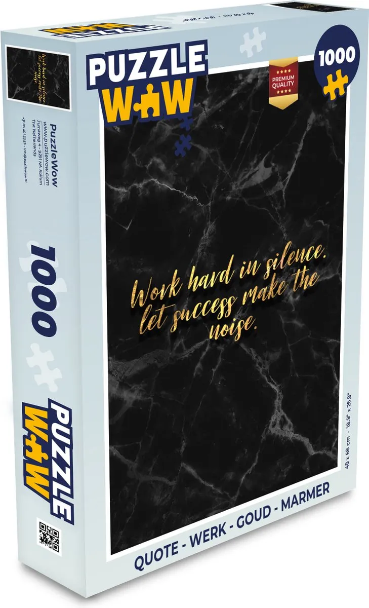 PuzzleWow Quote Werk Puzzel 1000 Stuks