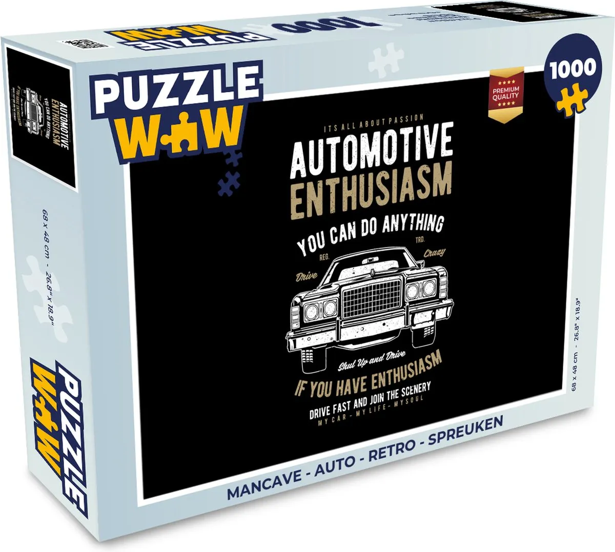 PuzzleWow Mancave Legpuzzel 1000 Stuks - Multicolor