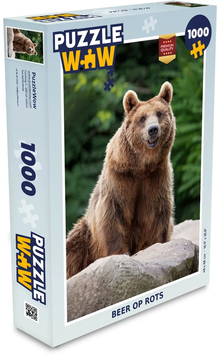 PuzzleWow Bos Beer Legpuzzel 1000 Stuks