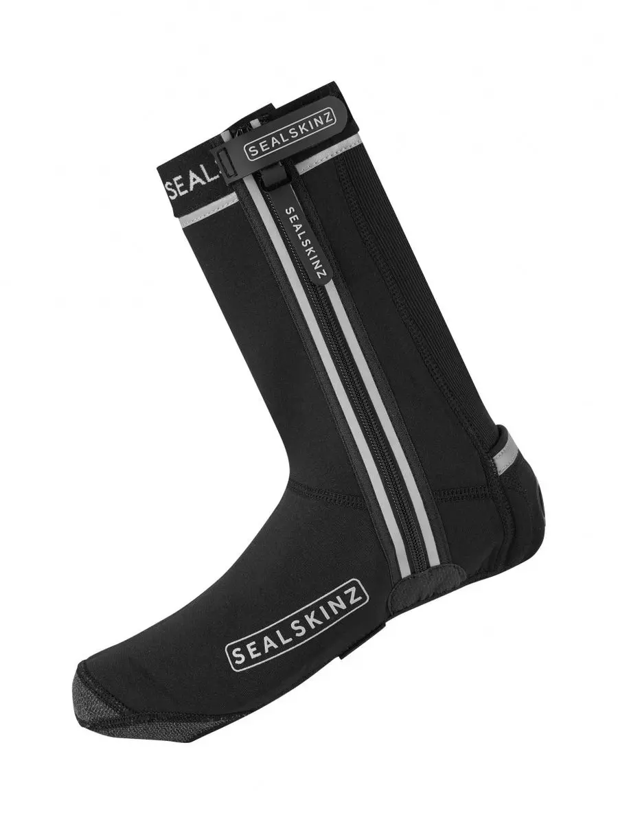 Sealskinz Barsham fietsoverschoenen met open zool en LED