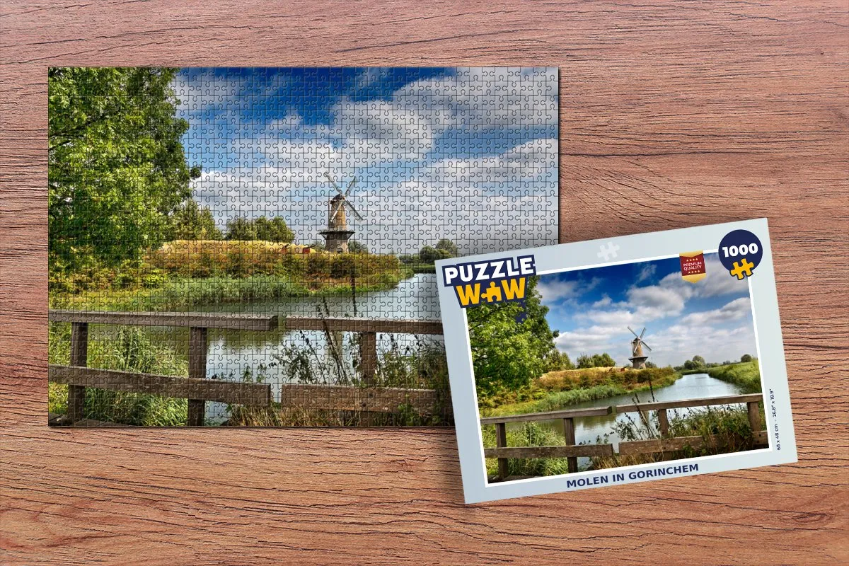 PuzzleWow Molen Gorinchem Legpuzzel 1000 Stuks - Multicolor