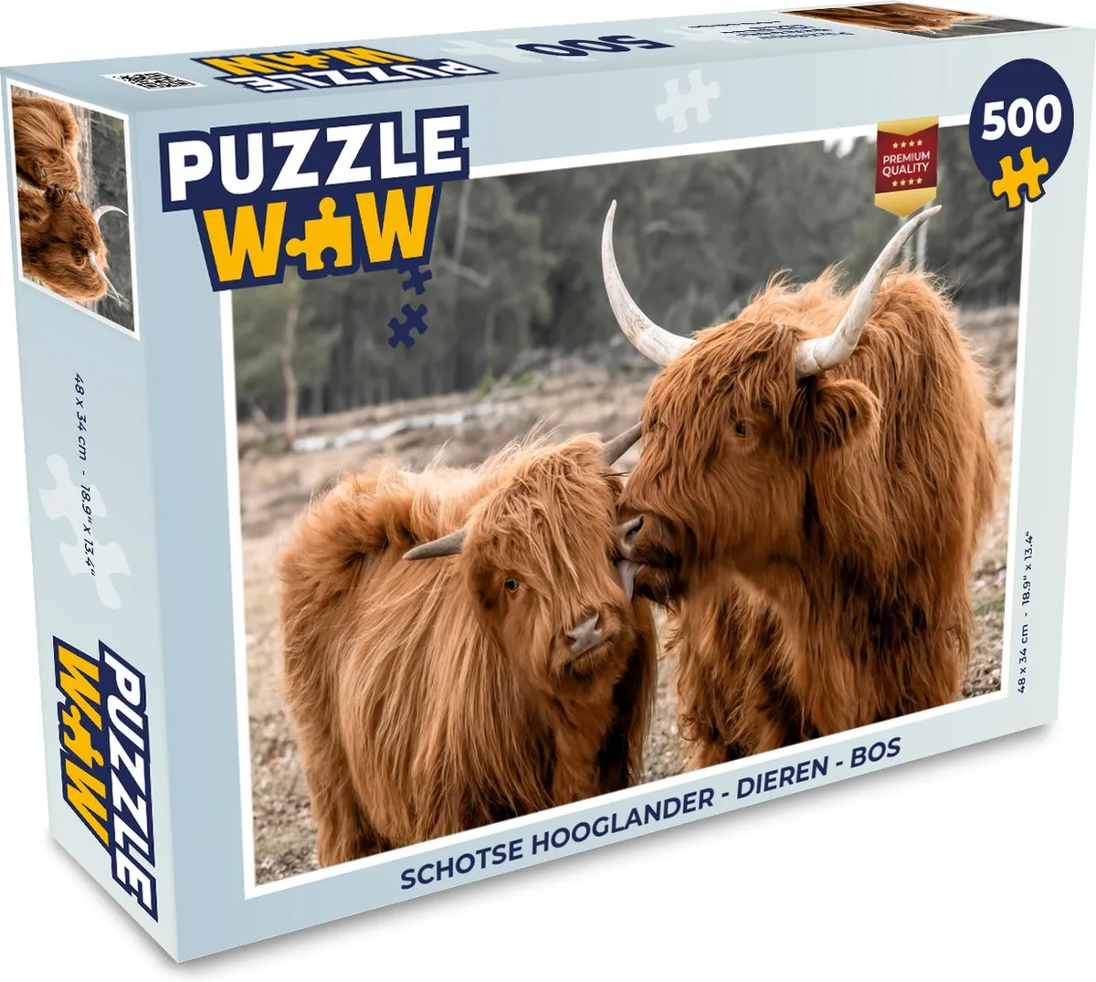 PuzzleWow Schotse Hooglander Legpuzzel 500 Stuks