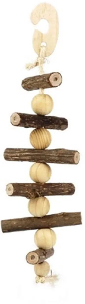 Beeztees Klimbo Vogelspeelgoed Hout 30cm - Gekleurd