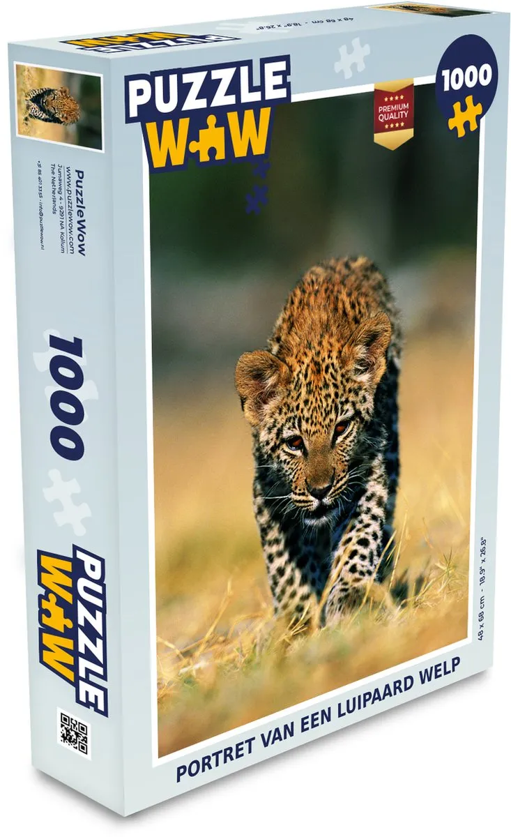 PuzzleWow Luipaard Macro Puzzel 1000 Stuks