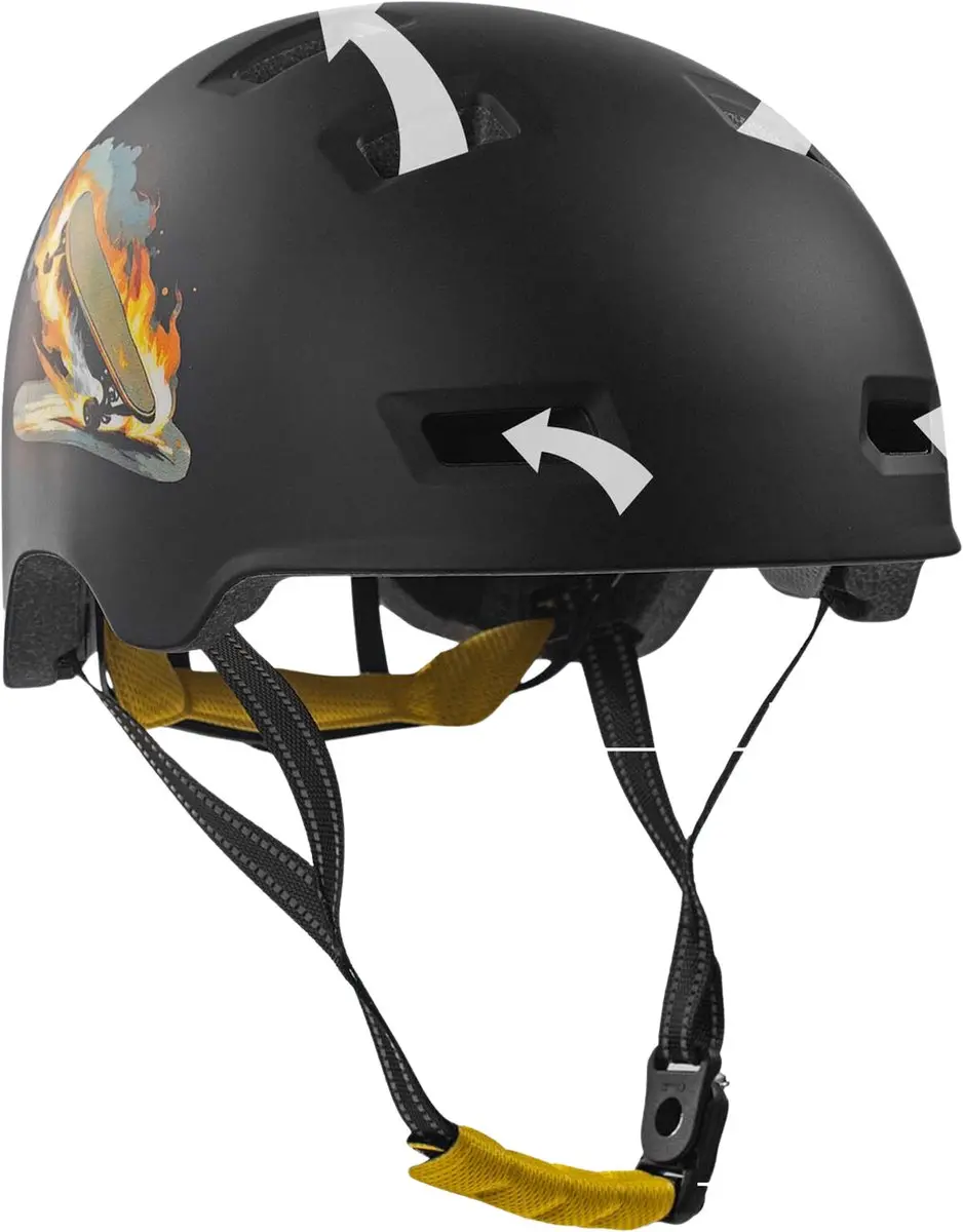 CRAZY SAFETY Skater Helm Rampage Skateboard - afbeelding 3 van 6