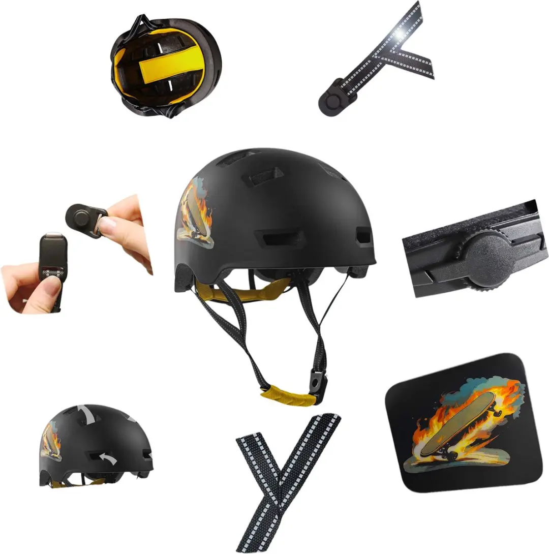 CRAZY SAFETY Skater Helm Rampage Skateboard - afbeelding 5 van 6