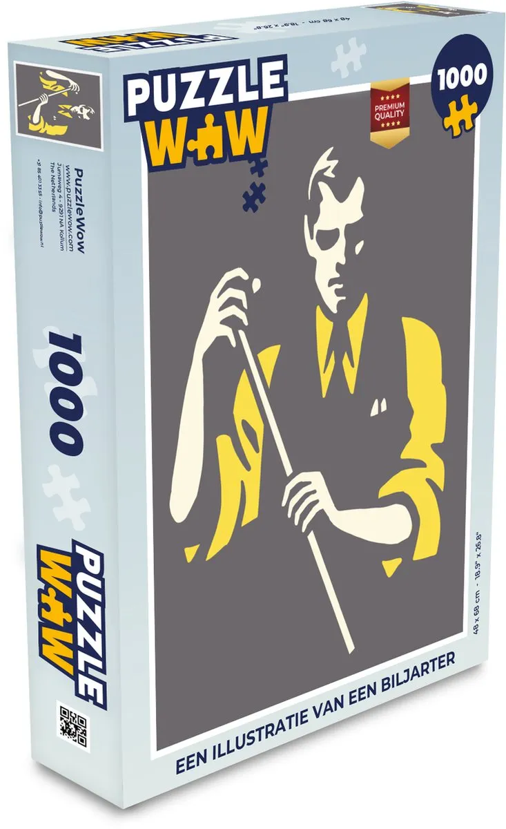 PuzzleWow Legpuzzel Biljarter 1000 Stuks