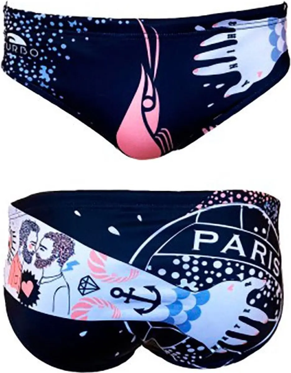 Turbo Crevettes Pailletees Film Zwemslip Blauw L Man