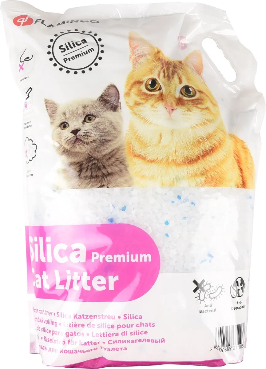Flamingo Silica Kattenbakvulling 10L