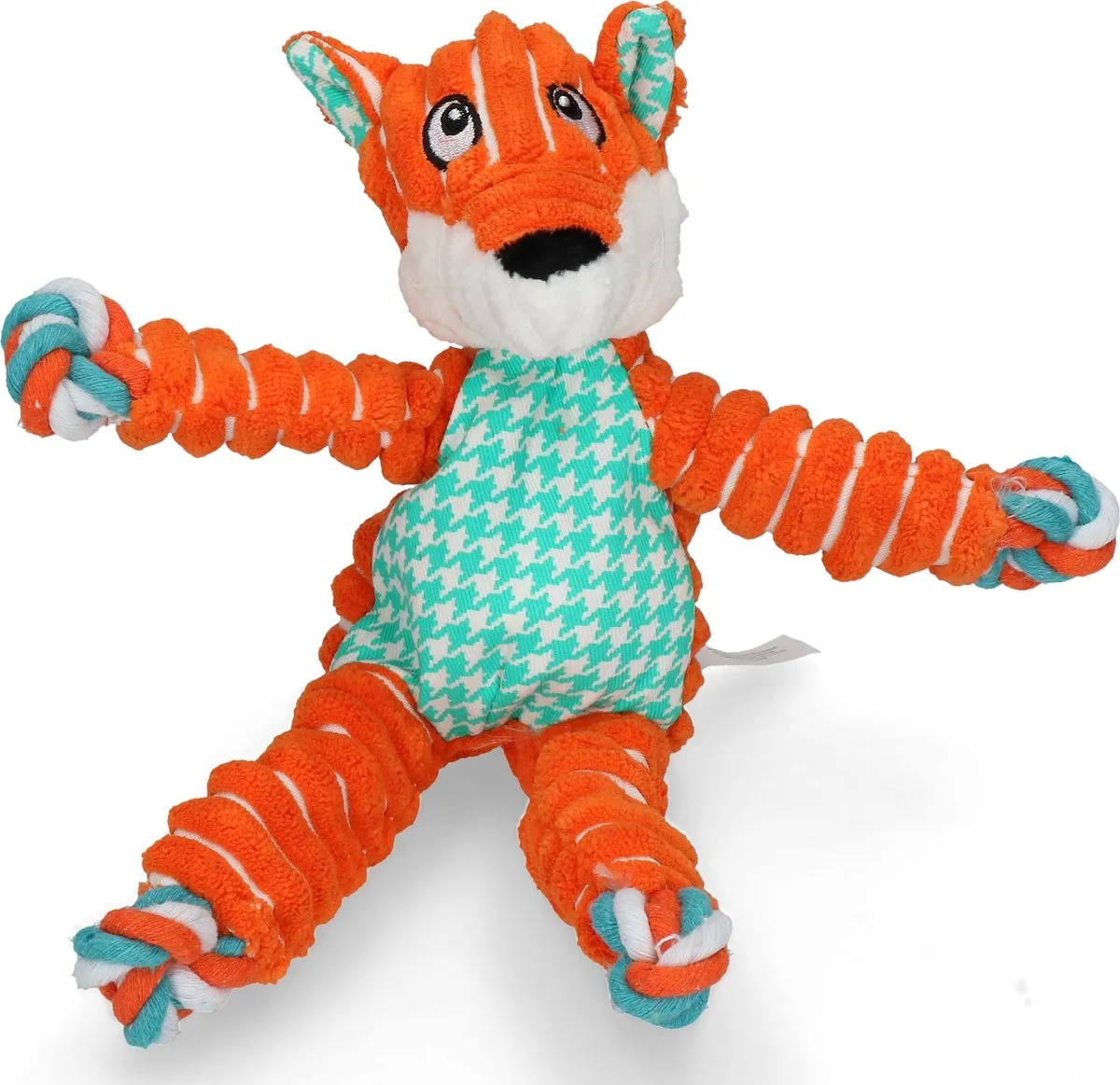 KONG Floppy Knots Vos - 20,5x23,5x9cm - Oranje