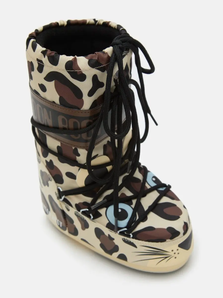 MOON BOOT ICON ANIMAL LEOPARD Thermoboots / Snowboots / Sneeuwlaarzen Jongen/Mei