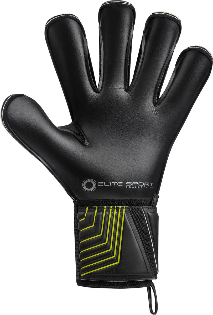 Elite Sport Vibora Keepershandschoenen - Zwart/Fluogeel - afbeelding 3 van 6