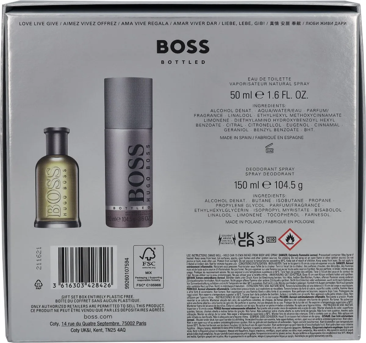 Hugo Boss Bottled Cadeauset Heren - 200ml