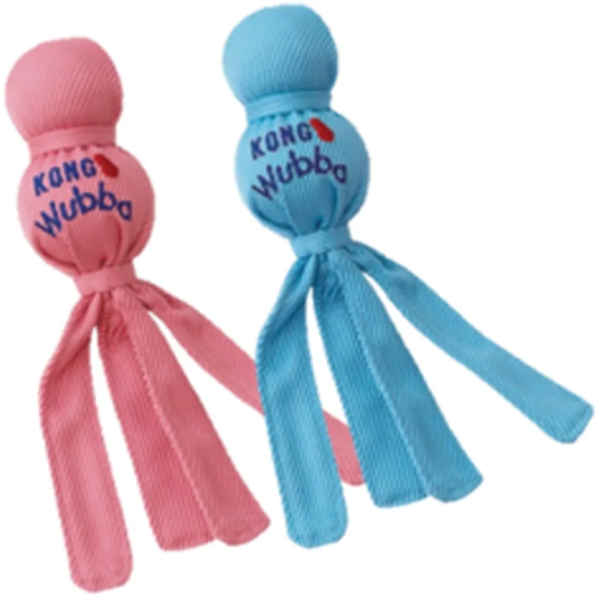 KONG Wubba Puppy Honden Speelgoed - 22 cm - Blauw/Roze