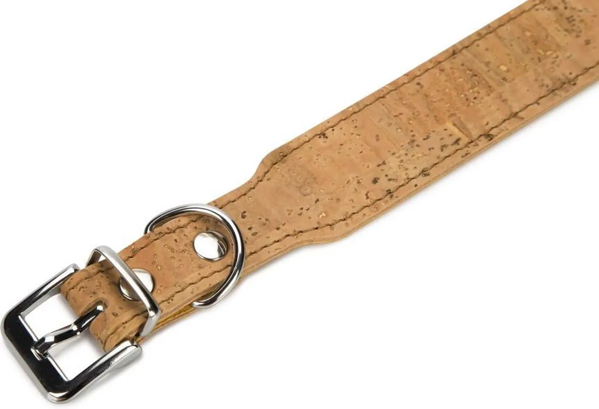 Beeztees Leren Halsband Cork Naturel - 50cm x 30mm