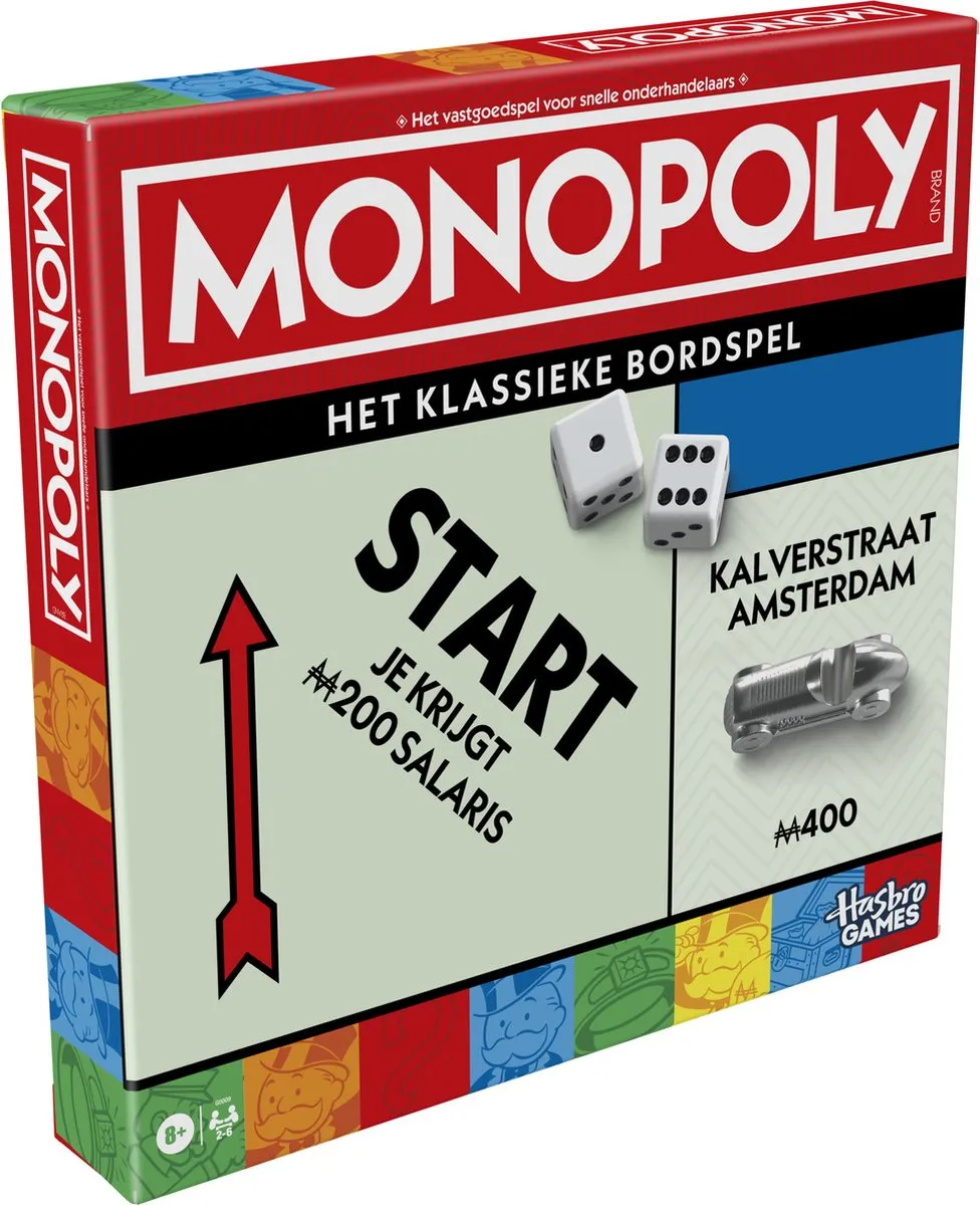 Monopoly Classic Bordspel NL Editie G0009104 - 2-6 Spelers
