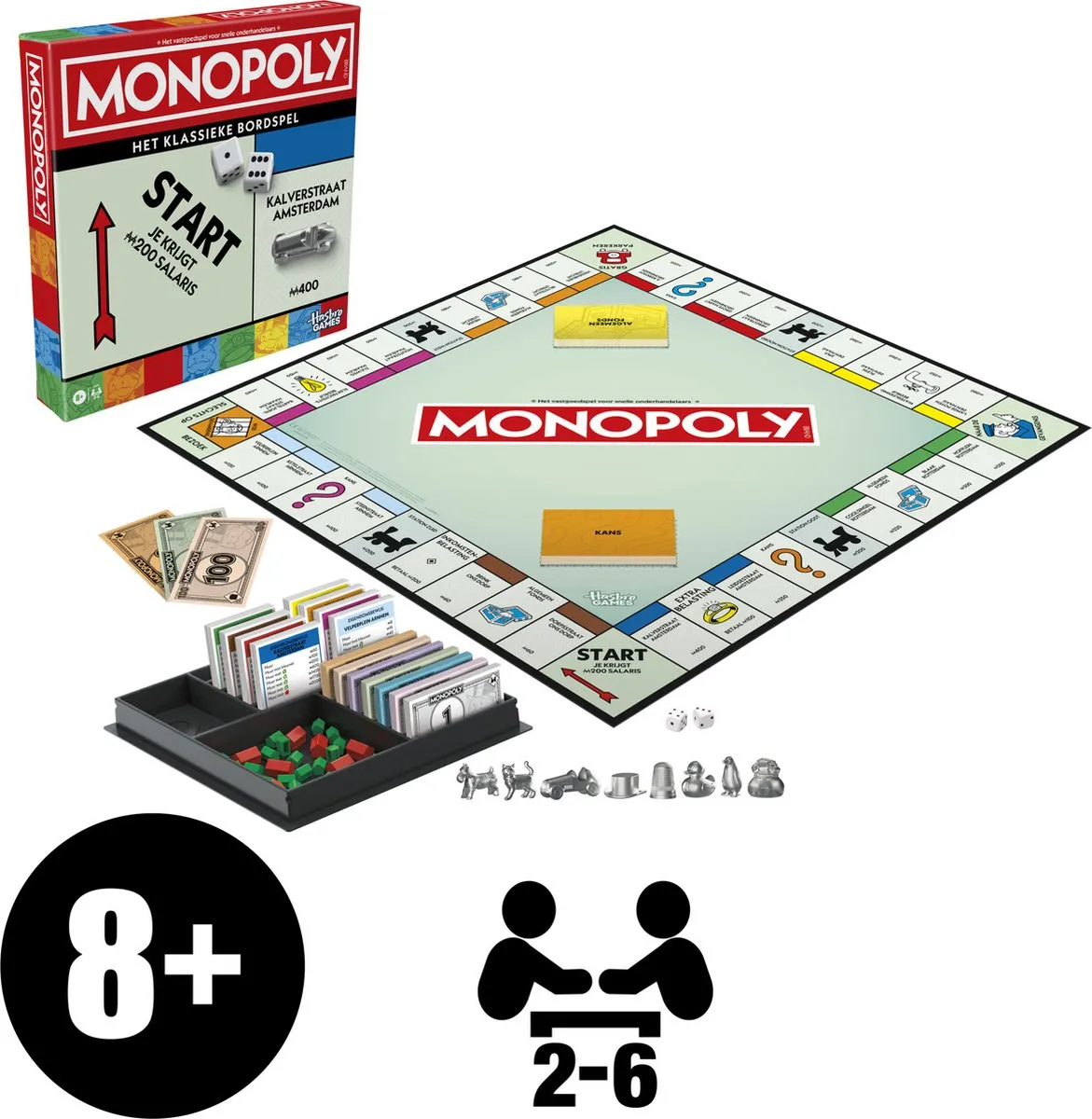 Monopoly Classic Bordspel NL Editie G0009104 - 2-6 Spelers