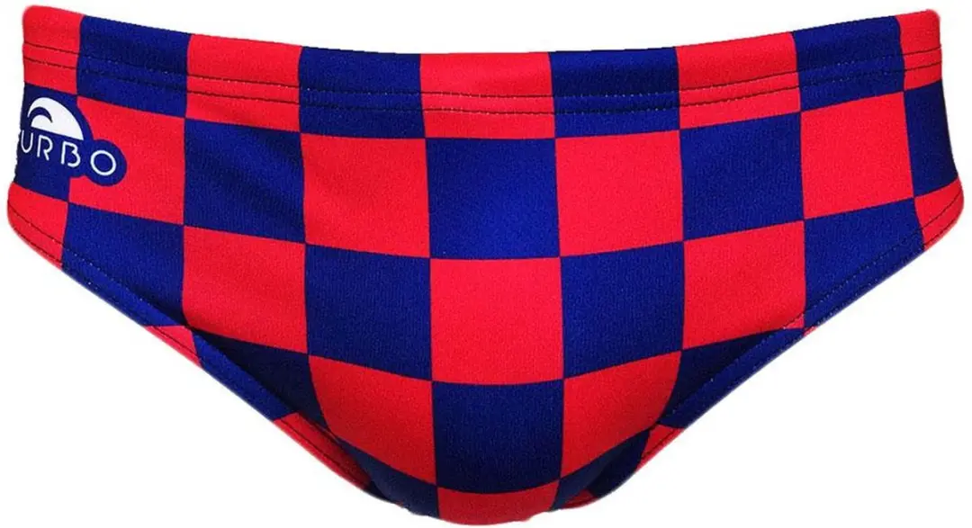 Turbo Squares Zwemslip Rood,Blauw 2XL Man