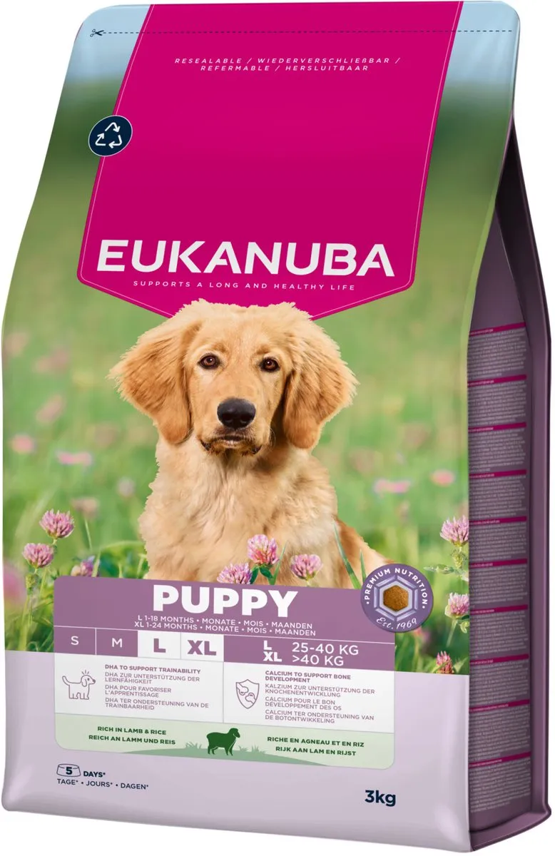 Eukanuba Puppy Large Breed Lam&Rijst Hondenbrokken 3kg
