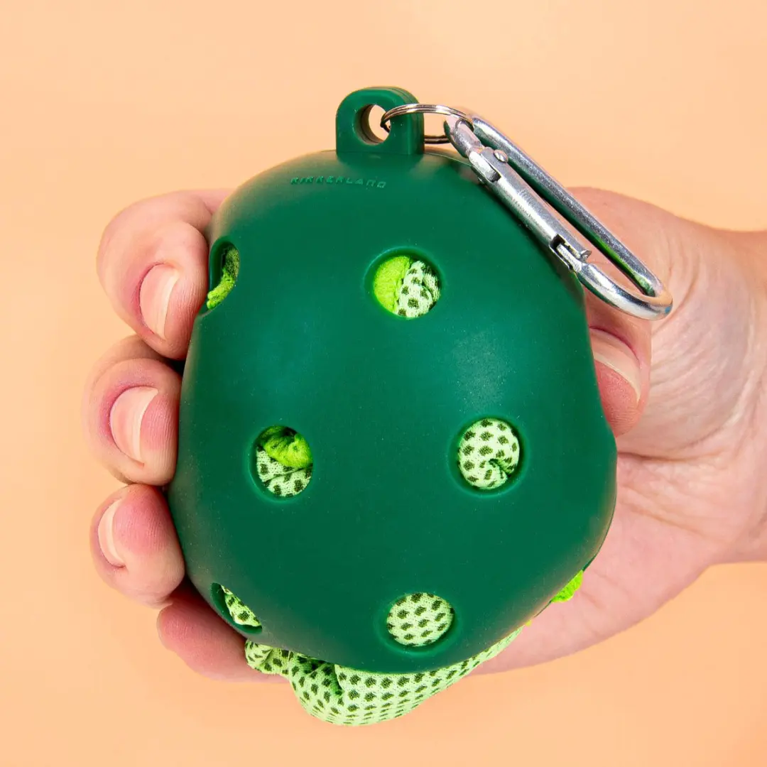 Kikkerland Pickleball Handdoek met Karabijnhaak - Groen - afbeelding 2 van 4