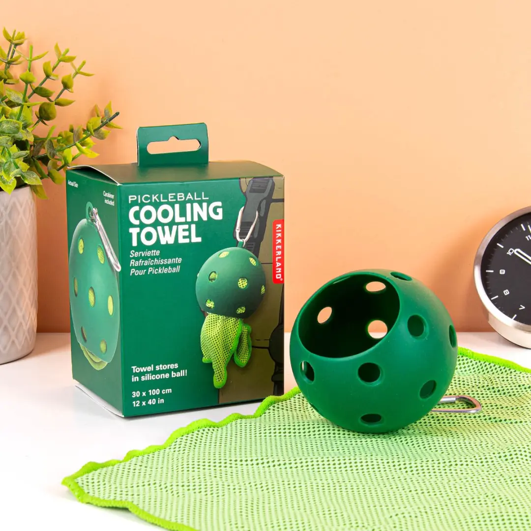 Kikkerland Pickleball Handdoek met Karabijnhaak - Groen - afbeelding 4 van 4