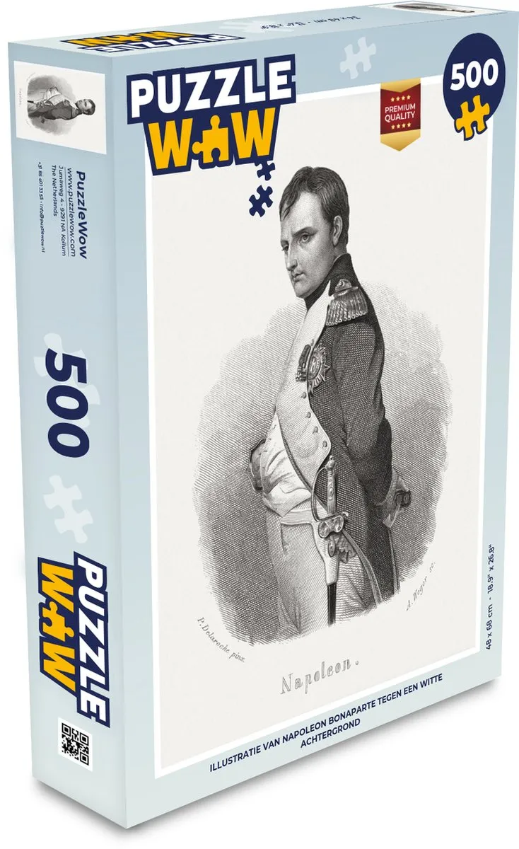 PuzzleWow Napoleon Bonaparte Legpuzzel 500 Stuks - Multicolor