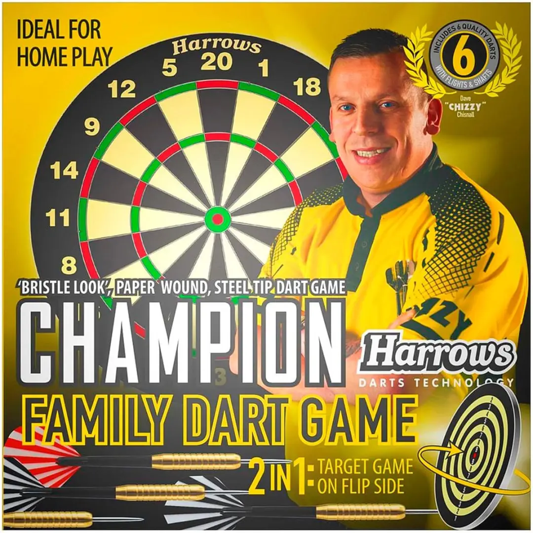 Harrows 2 in 1 Familie Dartspel - Papieren Dartbord - afbeelding 6 van 6