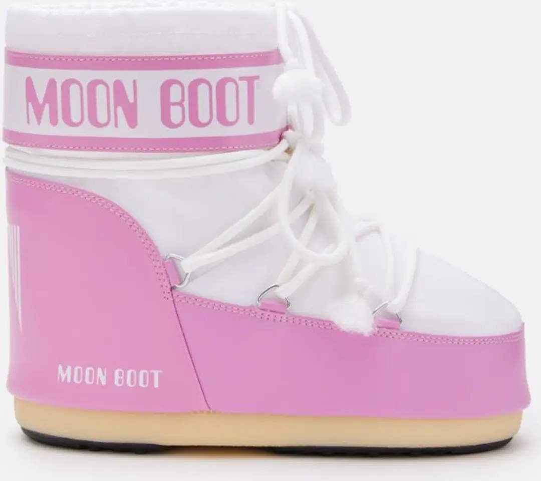 MOON BOOT ICON LOW PINK NYLON Thermoboots / Snowboots / Sneeuwlaarzen Jongen/Mei