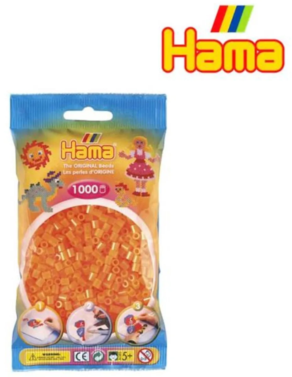 Hama Strijkkralen 1000 Stuks - Oranje Neon