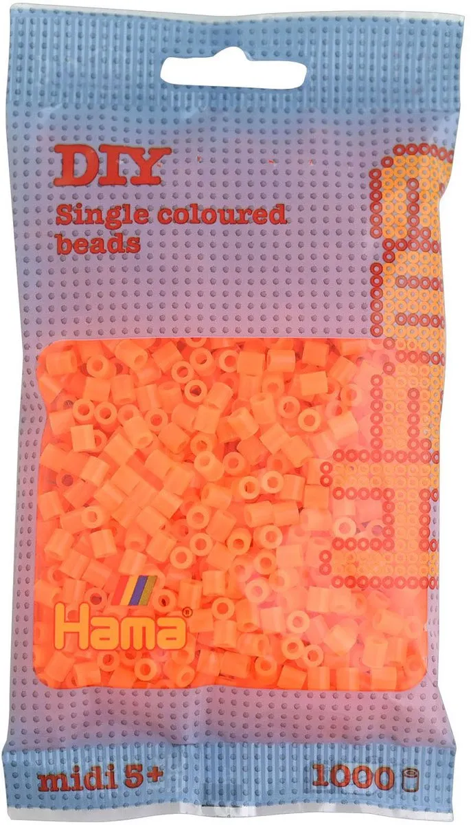 Hama Strijkkralen 1000 Stuks - Oranje Neon