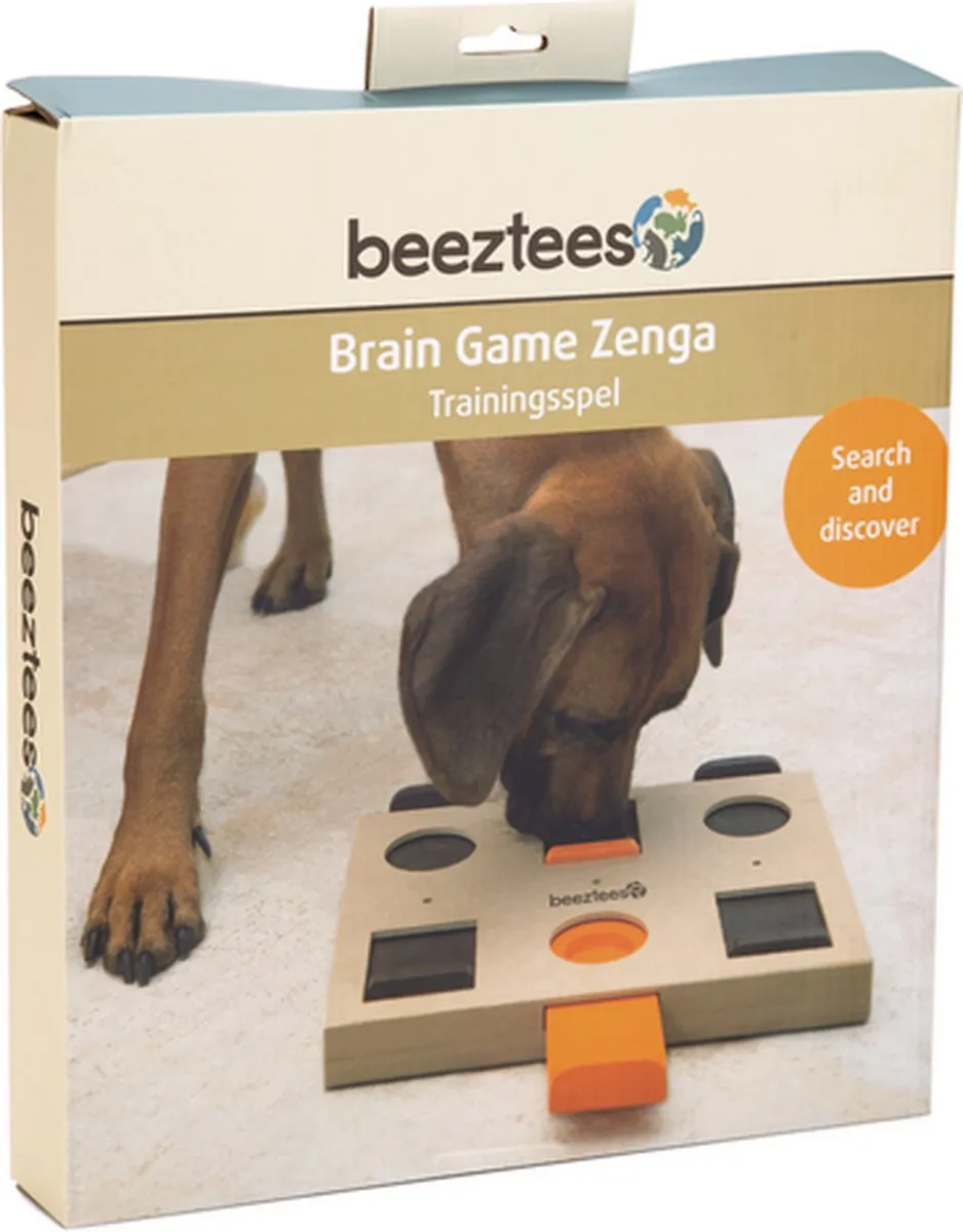 Beeztees Zenga Hondenspeelgoed Training - Hout - 29,5x26x4,5cm - Multicolor