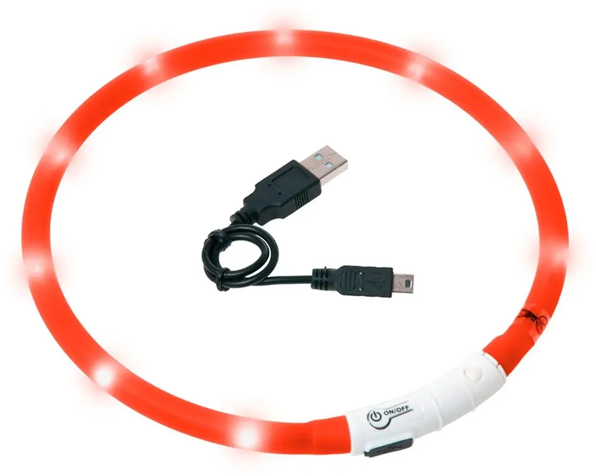 Flamingo Slang Halsband Licht - Rood