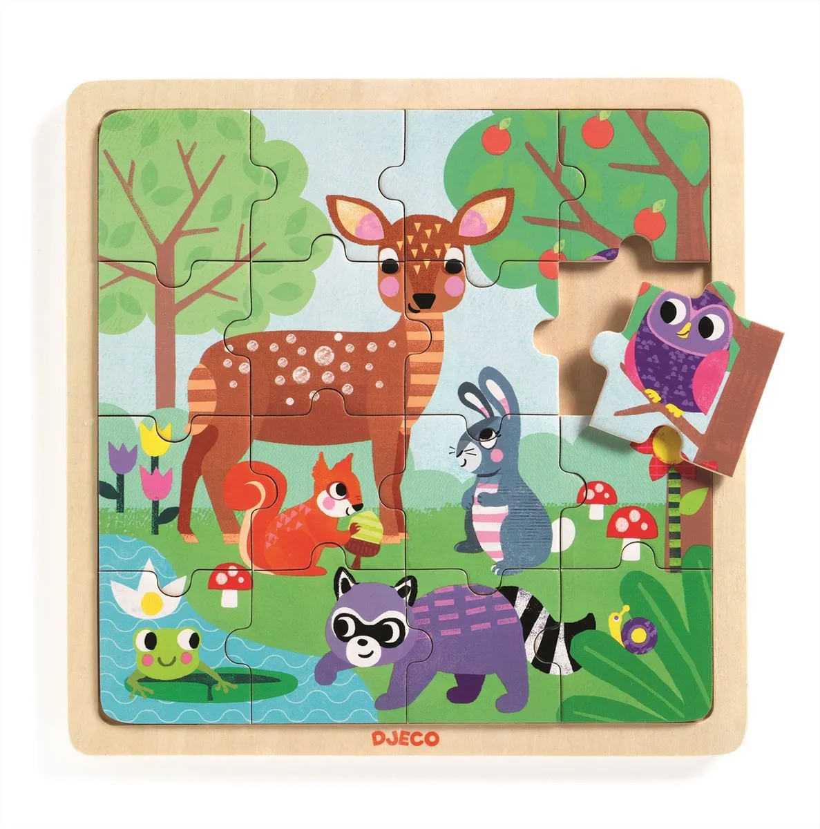 Djeco Puzzle Forest Legpuzzel 16-delig