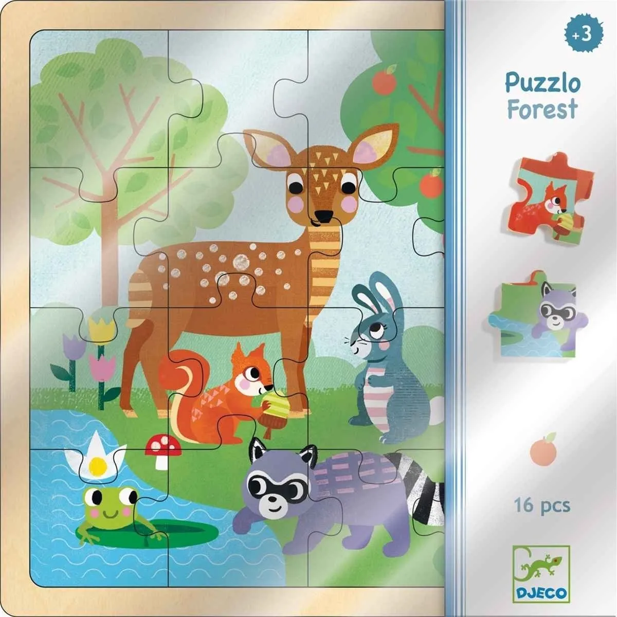 Djeco Puzzle Forest Legpuzzel 16-delig - Multi