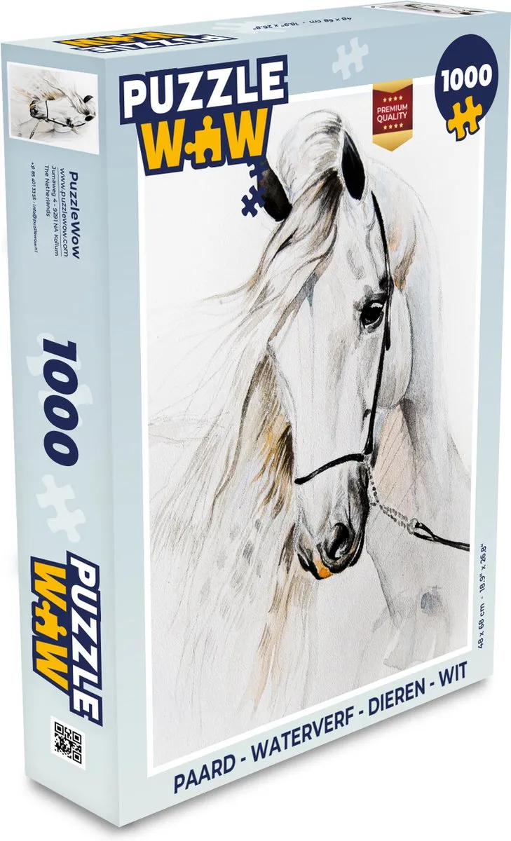 PuzzleWow Paard Waterverf Legpuzzel 1000 Stuks