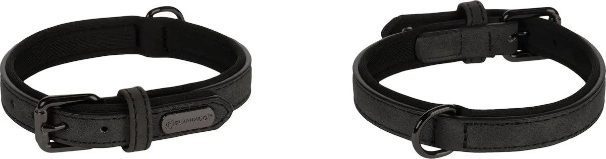 Flamingo Delu Halsband Honden XXL 52-62cm - Zwart