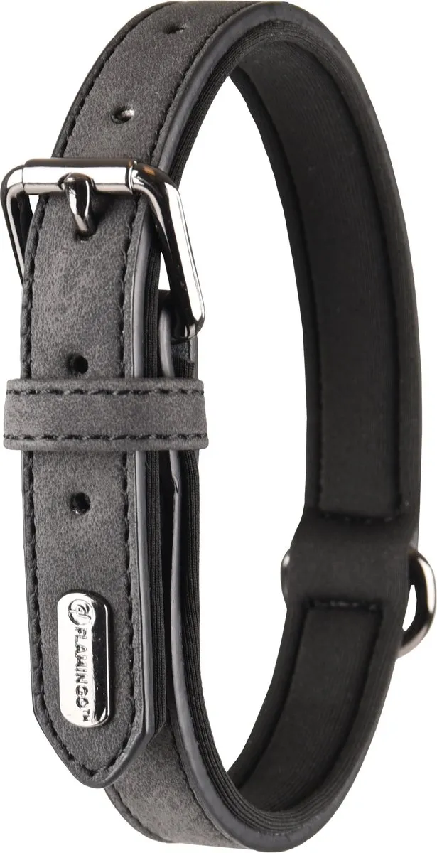 Flamingo Delu Halsband Honden XXL 52-62cm - Zwart