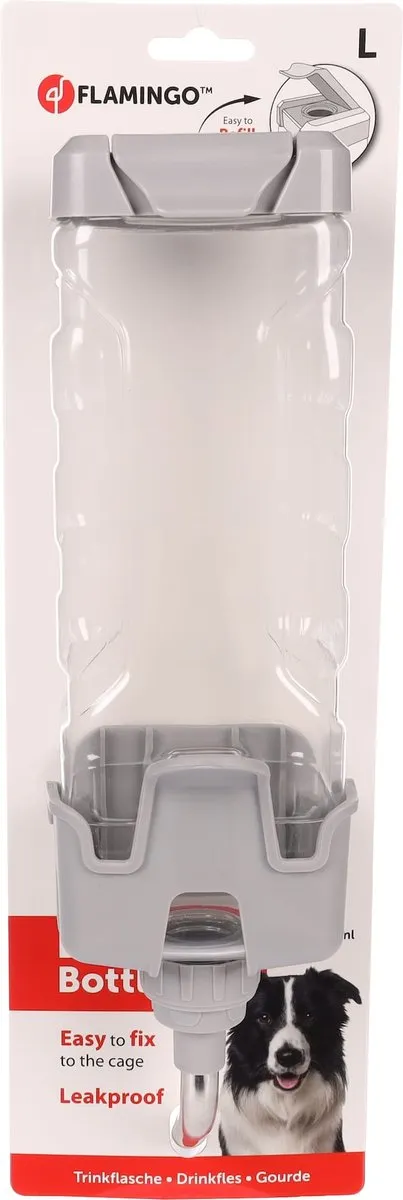 Flamingo Duna Drinkfles Honden 1200ml - Grijs