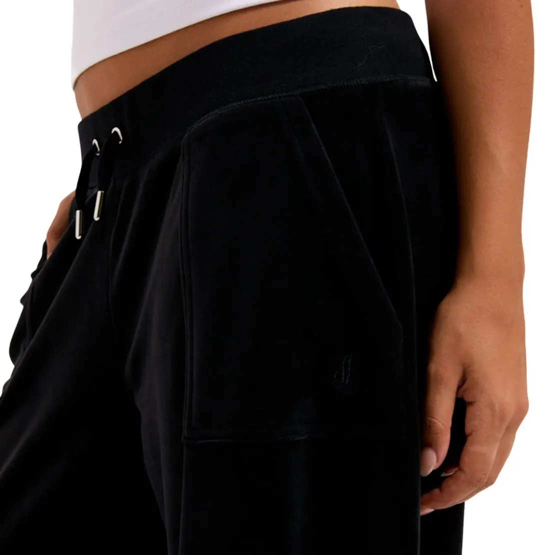 Juicy Couture Yuka Wide Leg Jogger With Jc Embroidery ZWART