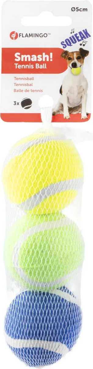 Flamingo Smash Tennisbal 3 Stuks - Meerkleurig