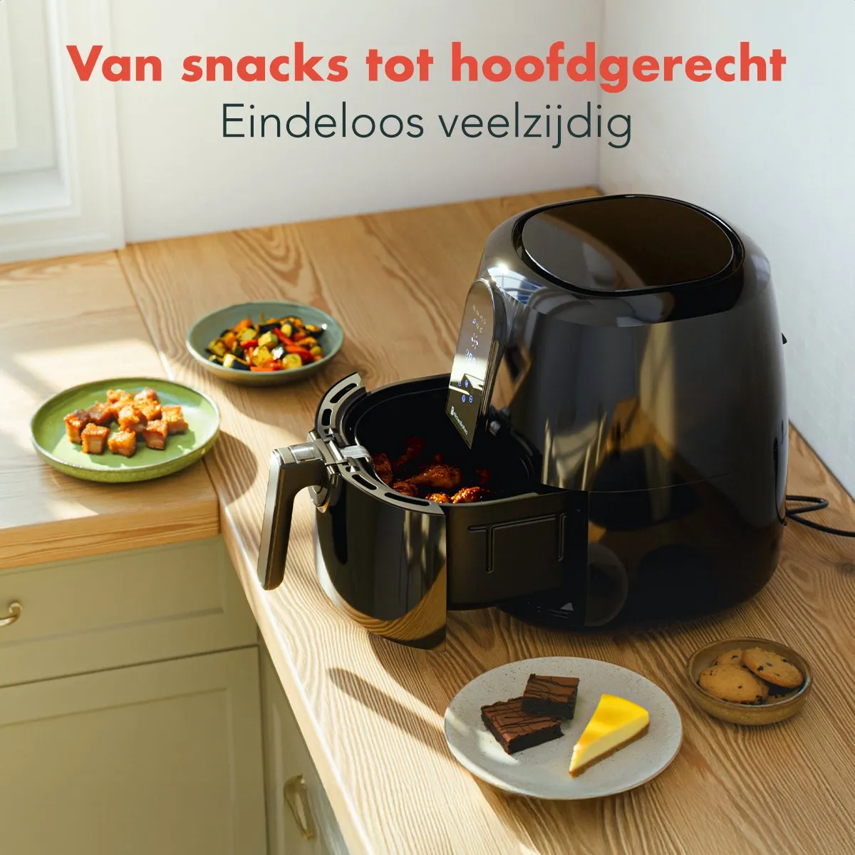 KitchenBrothers Airfryer XL 1890W - 7,2L - Zwart