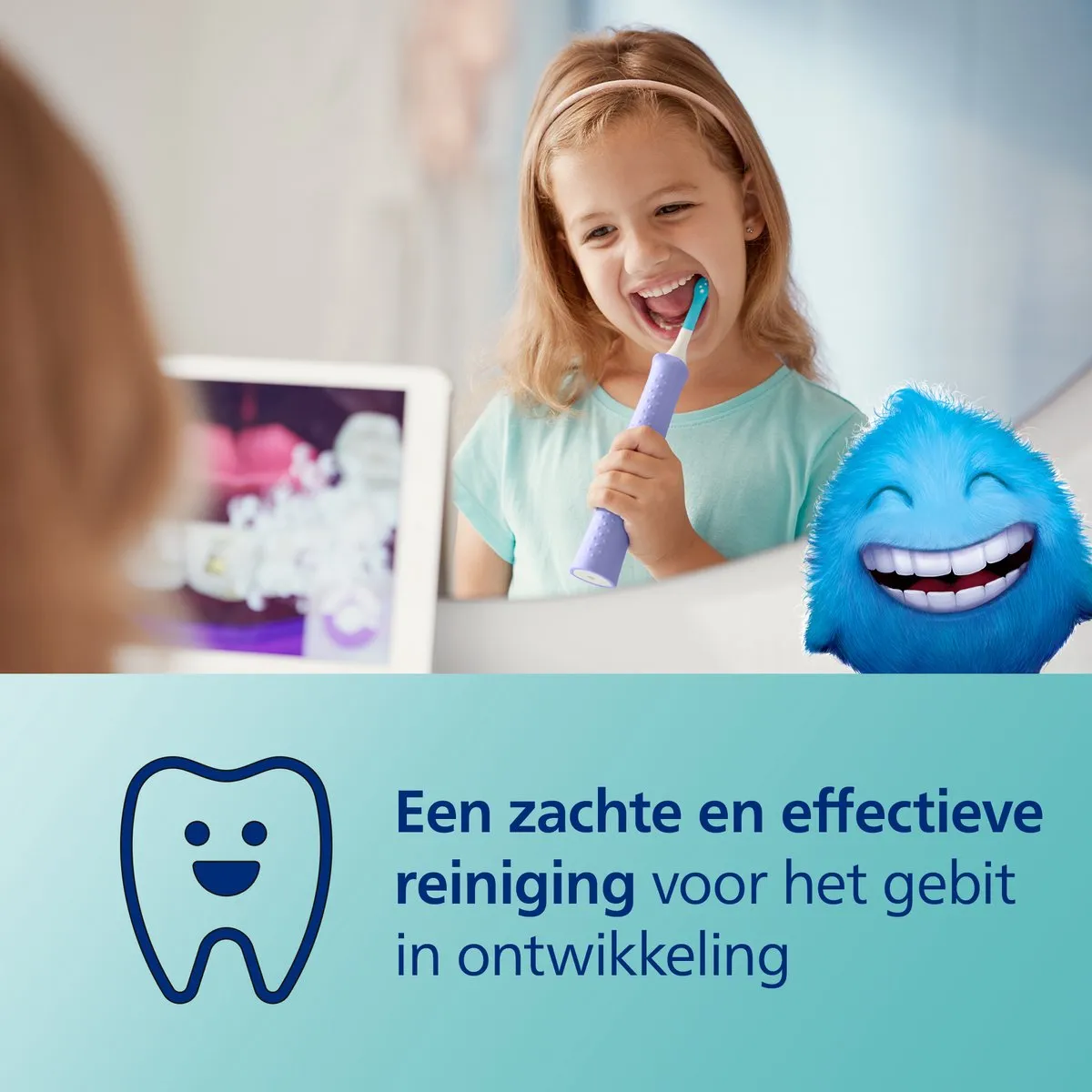 Philips Sonicare For Kids HX6322/04 Elektrische Tandenborstel - Blauw - 20 Stuks - afbeelding 6 van 6