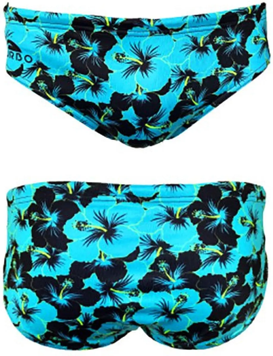 Turbo Fluor Hibis Zwemslip Blauw,Zwart 5XL Man