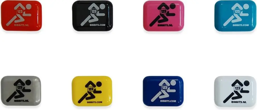 Bibbits 123 Runner Black Framenummerhouders - 4 stuks - afbeelding 3 van 3