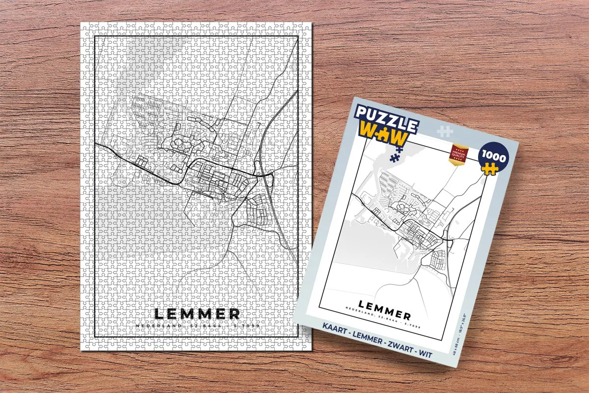 PuzzleWow Legpuzzel Lemmer 1000 Stuks - Multicolor